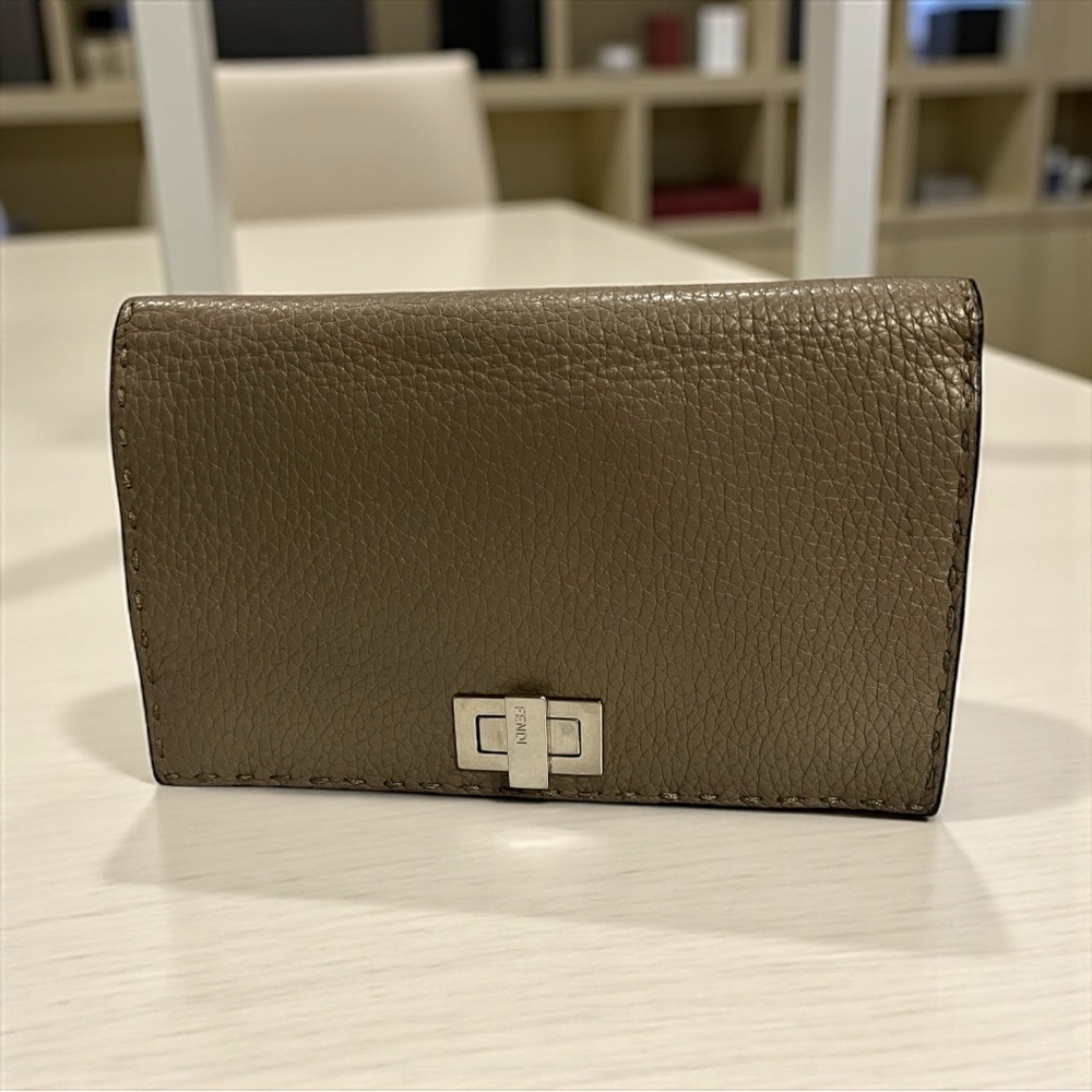 FENDI Women’s Wallet Selleria Leather from the Peekaboo Accessory Line. COA